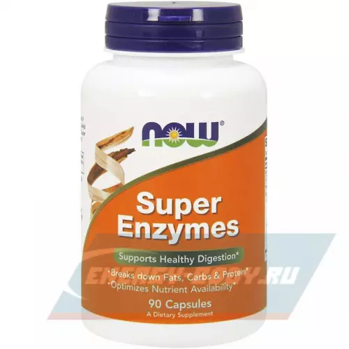  NOW FOODS Super Enzymes – Супер Энзимы Нейтральный, 90 капсул