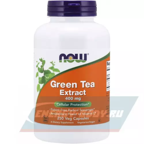  NOW FOODS Green Tea Extract 400 mg 250 вегетарианских капсул