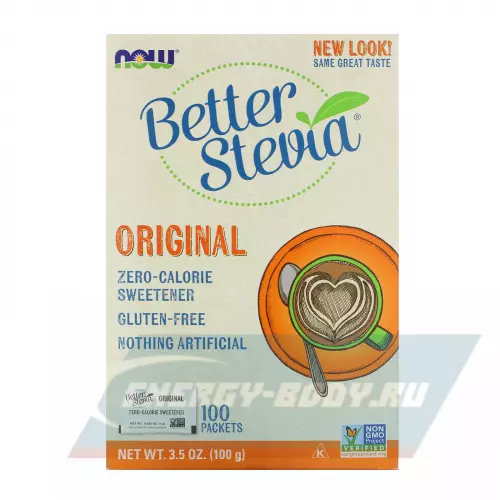  NOW FOODS Better Stevia-Zero Calorie Sweetener 100 пакетиков