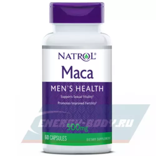  Natrol Maca 500 мг Нейтральный, 60 капсул