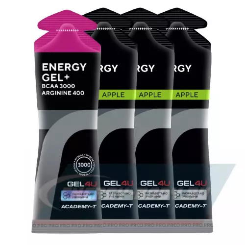 Энергетический гель GEL4U Energy Gel Лесные ягоды, яблоко, 4 х 60 г