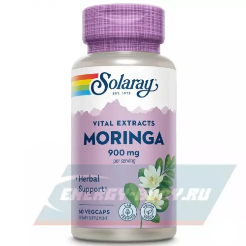  Solaray Moringa Leaf Extract 900 mg 60 вегетарианских капсул