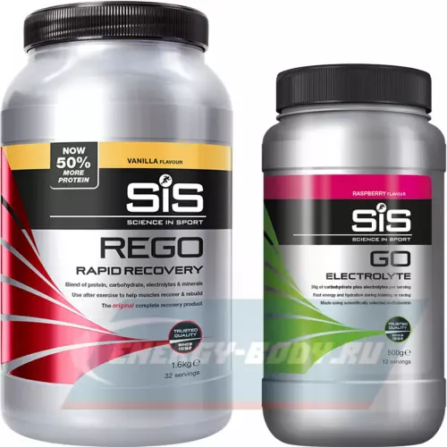 Восстановление SCIENCE IN SPORT (SiS) MIX REGO+ISOT Ваниль, Малина, 1 x 1600 г, 1 x 500 г