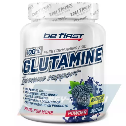 Глютамин Be First Glutamine Powder Ежевика, 300 г