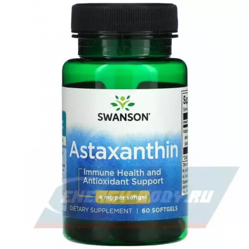  Swanson Hi Potency Astaxanthin 4 mg 60 капсул
