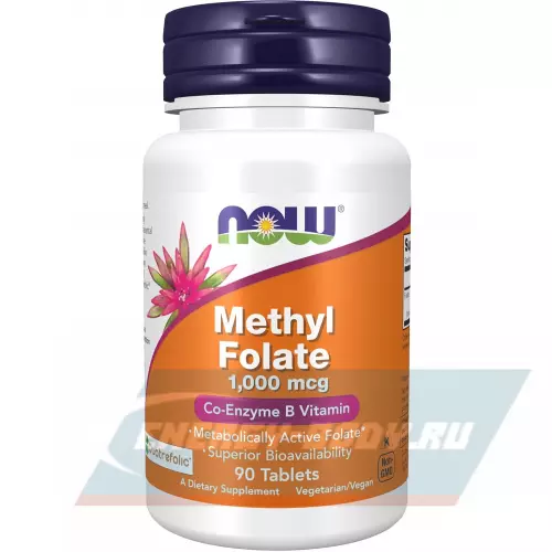  NOW FOODS Methyl Folate 1,000 mcg форма фолиевой кислоты Витамин B9 90 таблеток