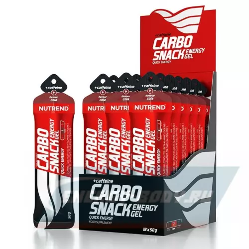 Энергетический гель NUTREND Carbosnack 60mg caffeine Кола, саше 18 шт x 50 г