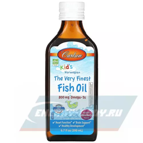 Omega 3 Carlson Labs Kids VFFO Mixed Berry, 200 мл