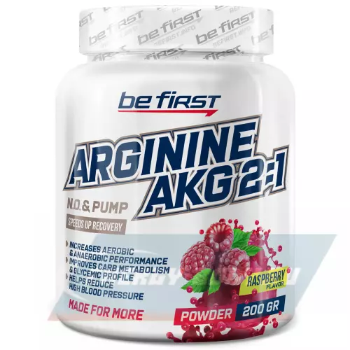  Be First Arginine AKG 2:1 (AAKG) powder (аргинин альфа-кетоглутарат) Малина, 200 г