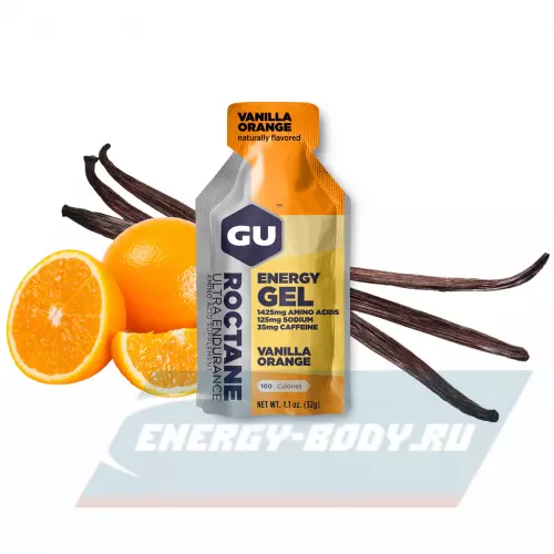 Энергетический гель GU ENERGY GU ROCTANE ENERGY GEL 35mg caffeine Ваниль-Апельсин, 1 стик x 32 г