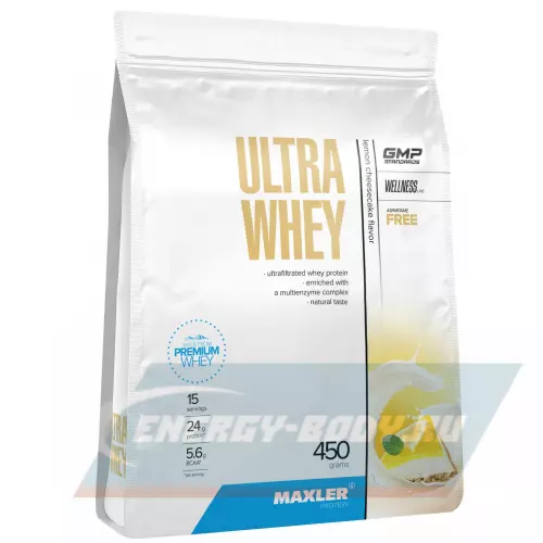  MAXLER Ultra Whey Лимонный Чизкейк, 450 г