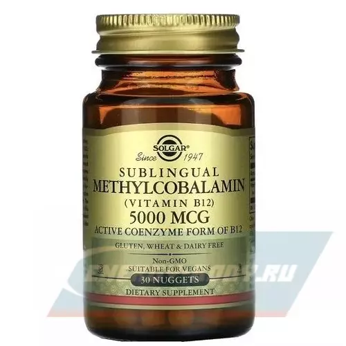  Solgar Vitamin B12 5000 mcg Вишня, 30 жевательных таблеток
