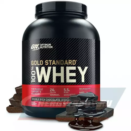  OPTIMUM NUTRITION 100% Whey Gold Standard Двойной шоколад, 2270 г + шейкер