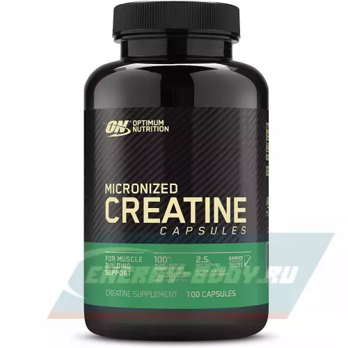  OPTIMUM NUTRITION Micronized Creatine Capsules Нейтральный, 100 капсул