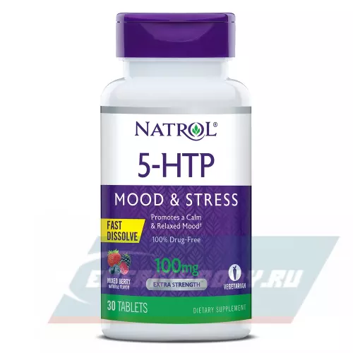  Natrol 5-HTP 100 mg Fast Dissolve 30 жевательных таблеток
