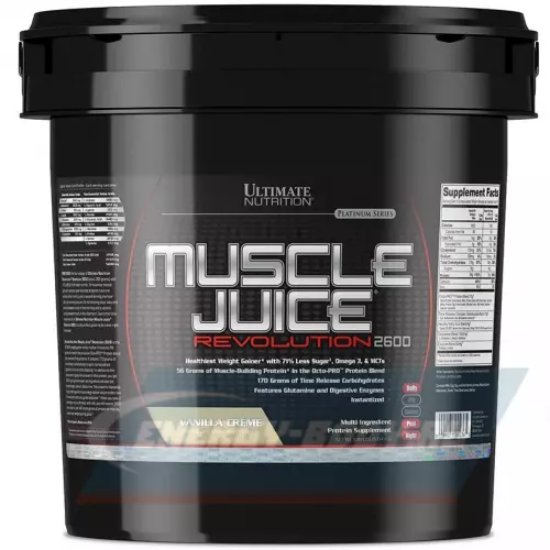 Гейнер Ultimate Nutrition Muscle Juice Revolution 2600 Ванильный крем, 5040 г