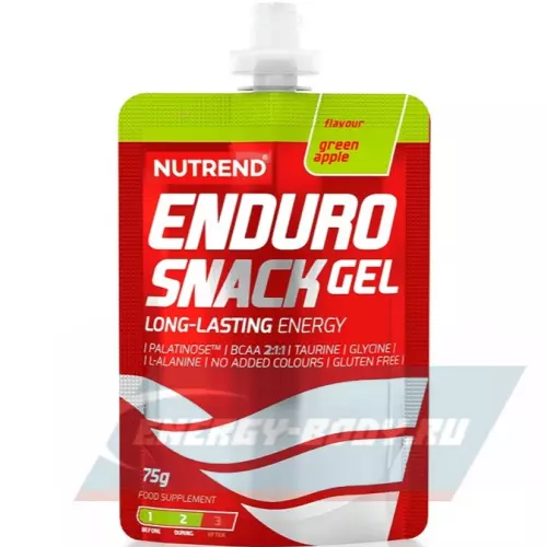 Энергетический гель NUTREND EnduroSnack Зеленое яблоко, 3 саше x 75 г