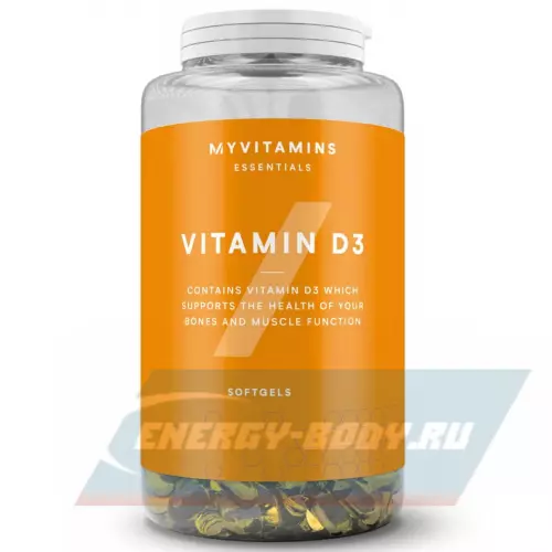  Myprotein Vitamin D3 2500IU 180 гелевые капсулы