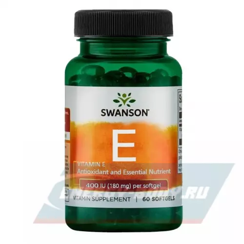  Swanson Vitamin E Нейтральный, 60 гелевых капсул