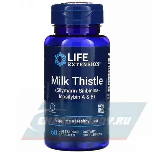  Life Extension Milk Thistle 60 вегетарианских капсул