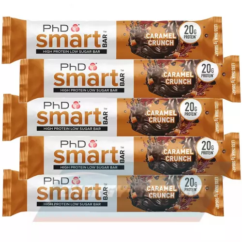 Батончик протеиновый PhD Nutrition Smart Bar Карамель, 5 x 64 г