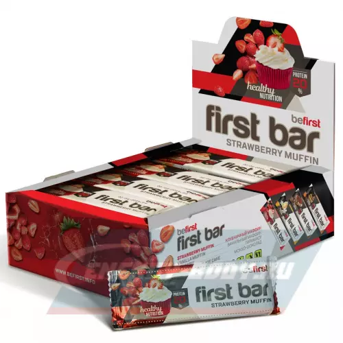 Батончик протеиновый Be First First bar Клубника, 24 x 40 г