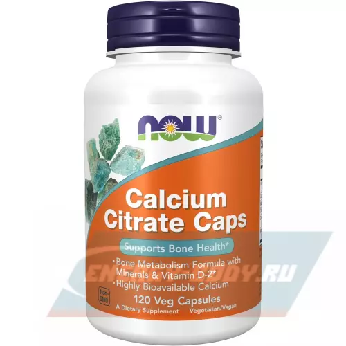 Минералы NOW FOODS Calcium Citrate Caps 120 веган капсул