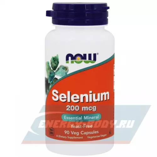 Минералы NOW FOODS Selenium - Селен 200 мкг Нейтральный, 90 Вегетарианских капсул