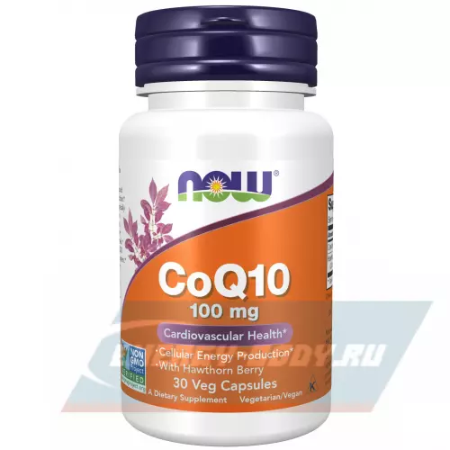  NOW FOODS CoQ10 100 mg – Кофермент Q10 30 веган капсул