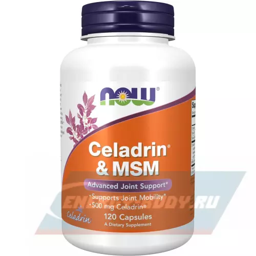 Суставы, связки NOW FOODS Celadrin & MSM, 500 mg 120 капсул