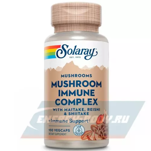  Solaray Mushroom Immune Complex 600 mg 100 веган капсул