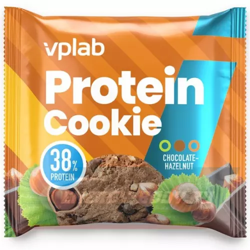 Батончик протеиновый VP Laboratory Protein Cookie Шоколад - лесной орех, 12 штук * 40 г