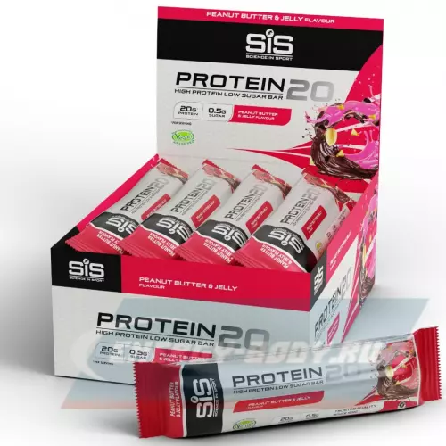 Батончик протеиновый SCIENCE IN SPORT (SiS) Protein 20 Арахисовое масло, 12 x 64 г