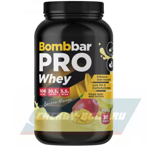  Bombbar Whey Protein Pro Банан - манго, 900 г