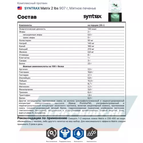  SYNTRAX Matrix 2 lbs Мятное печенье, 907 г