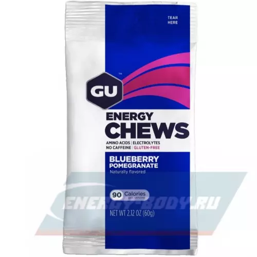 Энергетик GU ENERGY Мармеладки GU Energy Chews Черника-Гранат, 1 х 8 конфет