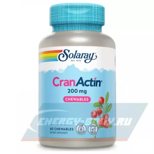  Solaray Cranactin Cranberry Extract 200 mg 60 жевательных таблеток