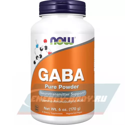  NOW FOODS GABA Pure Powder Натуральный, 170 г