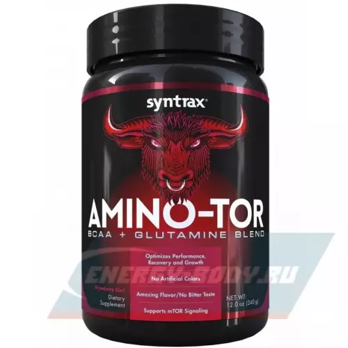 Аминокислотны SYNTRAX Amino-TOR BCAA + Glutamine Bland Клубника-киви, 340 г