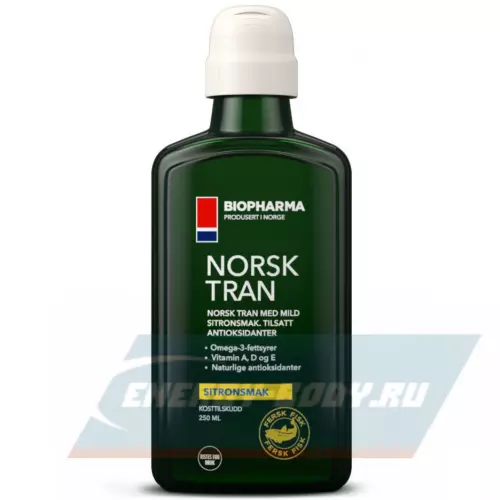 Omega 3 BIOPHARMA Norsk Tran Omega-3 Лимон, 250 мл