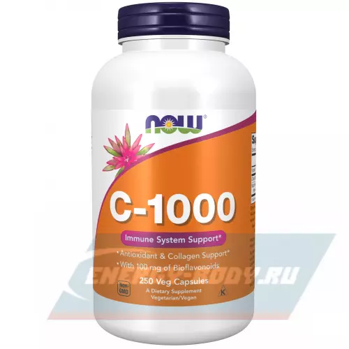  NOW FOODS C-1000 нейтральный, 250 веган капсул