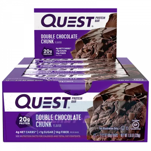 Батончик протеиновый Quest Nutrition Quest Bar 12 x 60 г, Двойной шоколад