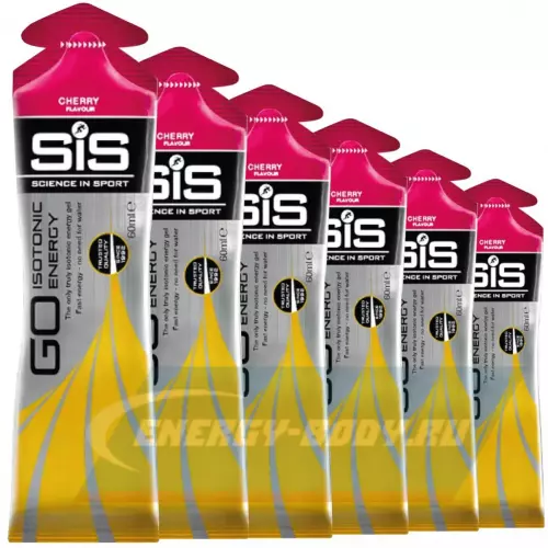 Энергетический гель SCIENCE IN SPORT (SiS) GO Isotonic Energy Gels Вишня, 6 x 60 мл