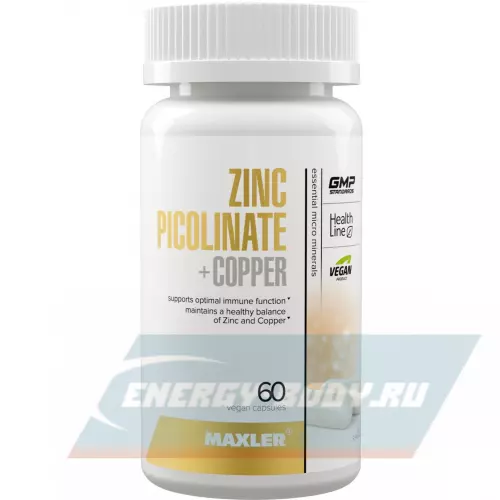  MAXLER Zinc Picolinate + Copper 60 капсул