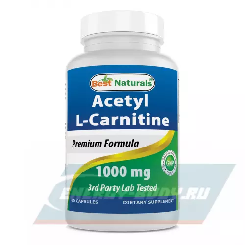L-Карнитин BestNaturals Acetyl L-Carnitine 1000 mg 60 капсул
