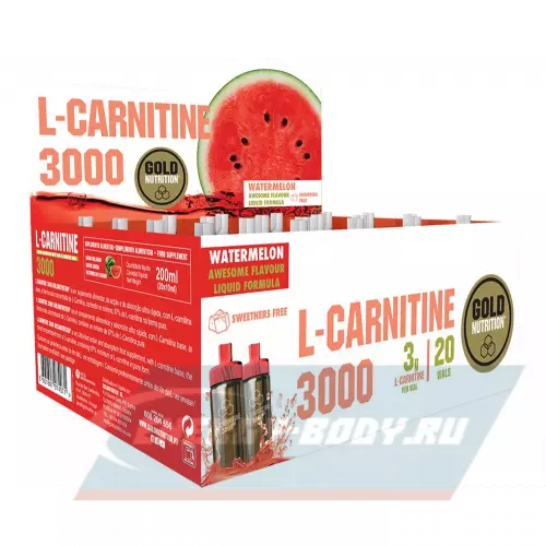 L-Карнитин GoldNutrition L-Carnitine 3000 Арбуз, 20 x 10 мл