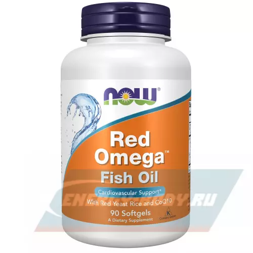 Omega 3 NOW FOODS Red Omega-3 с коэнзимом Q10 90 гелевые капсулы