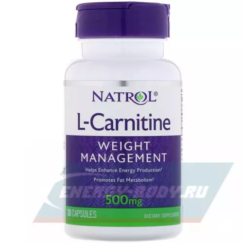 L-Карнитин Natrol L-Carnitine 500 mg0 Нейтральный, 30 капсул