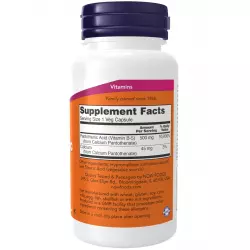 NOW FOODS Pantothenic Acid 500 mg Vitamin B-5 Витамин Е