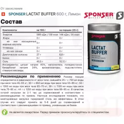 SPONSER LACTAT BUFFER Закисление